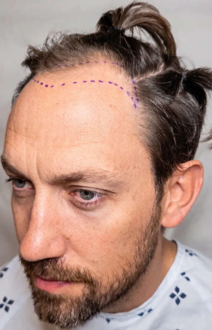 Curtis β before, hairline mapping